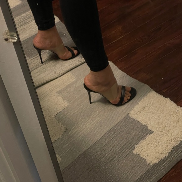 New Alexander McQueen black/crystal high heel sandals Size 37 - Picture 8 of 8